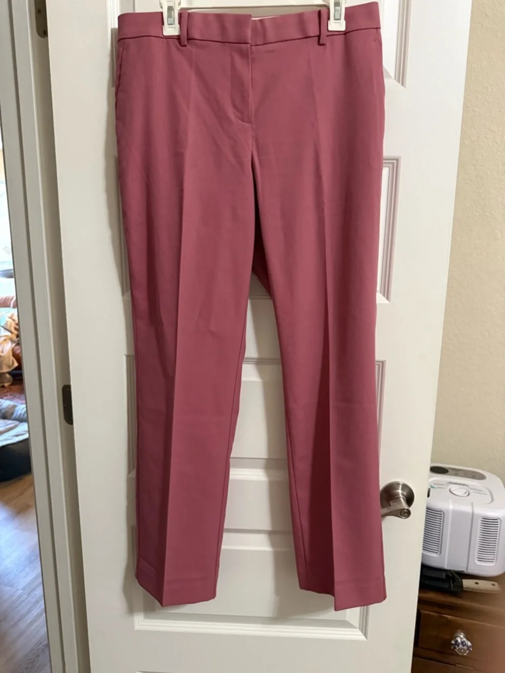 Ann Taylor Straight-Leg Dress Pants in Smokey Rose - Picture 2 of 5